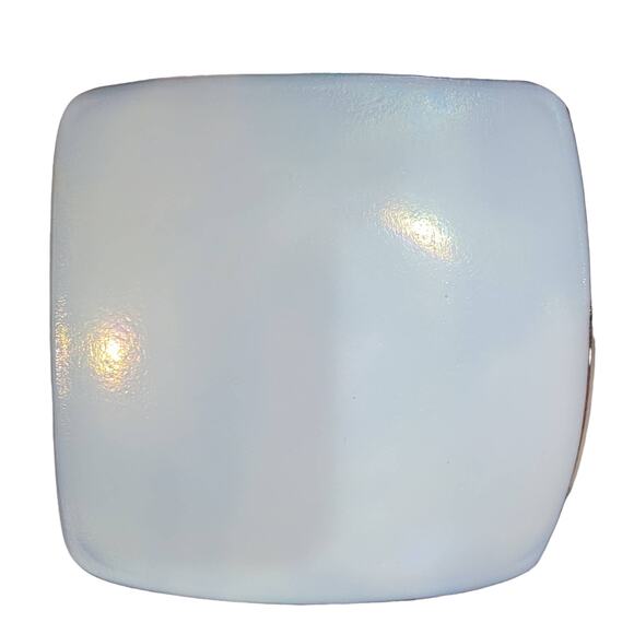 Fused Art Glass Trinket Tray Teal Purple Metalic - Picture 3 of 4